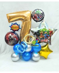 Happy 7th Birthday Avengers Number Design
